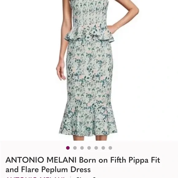 Antonio Melani Dresses | Antonio Melani Born On Fifth Strapless Floral Dress - Blue And Green | Color: Green/White | Size: 0 | Annaldent's Closet